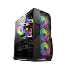ATX Gaming Computer Cases Full Towers Support RGB Fans PC Case Gaming Desktop Chassis